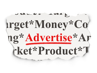 Marketing concept: Advertise on Paper background