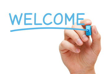 Welcome Blue Marker