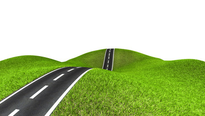 Fototapeta premium field and road