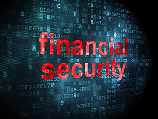 Safety concept: Financial Security on digital background