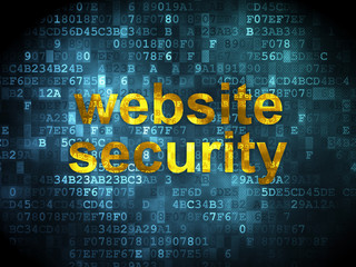 Obraz premium SEO web development concept: Website Security on digital backgro