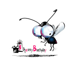 Happy Birthday Smile fly gift