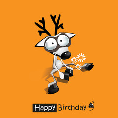 Happy Birthday smile funny deer