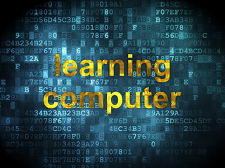 Obraz premium Education concept: Learning Computer on digital background