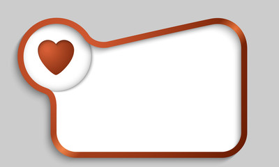 red text box with heart