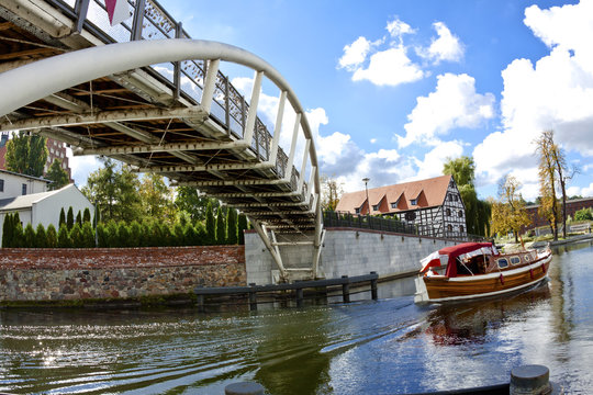 Fototapeta Bridge over the Brda River in Bydgoszcz - Poland