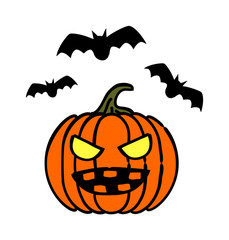 Pumpkin and Bats