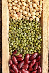 gram green soy bean and azuki bean