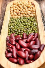 gram green soy bean and azuki bean