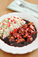 Hähnchen süss sauer mit Granatapfel