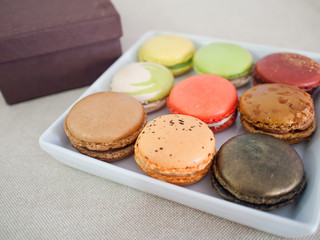 Tasty colorful macaroon