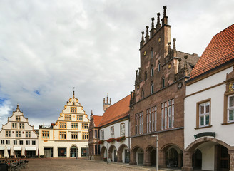 Fototapeta na wymiar historical houses in Lemgo, Germany