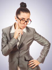 Portrait of business woman, isolated on white