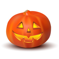 Halloween Pumpkin isolated on white in vector