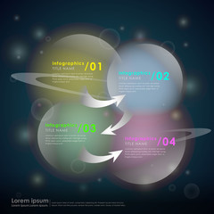 space vector abstract infographics