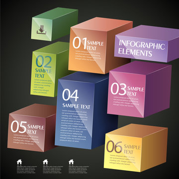 vector abstract 3d box infographics
