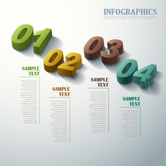 abstract 3d infographics