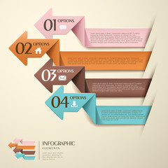 vector abstract 3d origami paper infographics