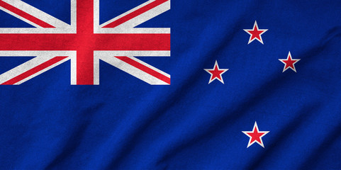Ruffled New Zealand Flag
