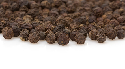 pepper spices on white background
