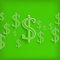 Background with dollar symbols