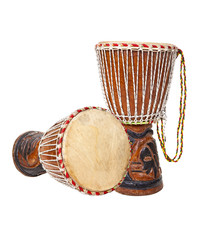 Two African djembe drums
