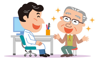 医師　高齢者　おじいさん　医療