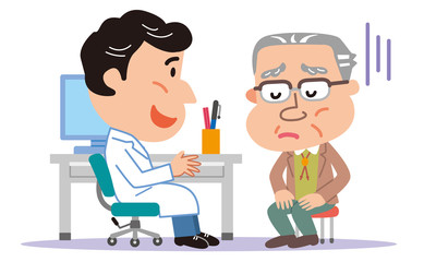 医師　高齢者　おじいさん　医療