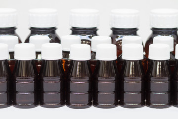 brown medicine bottles