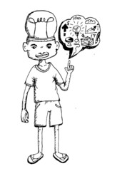man with ideas symbol and creativity
