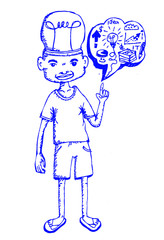 man with ideas symbol and creativity
