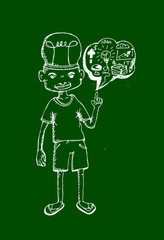 man with ideas symbol and creativity