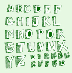 Font Sketch Hand drawing vector letters