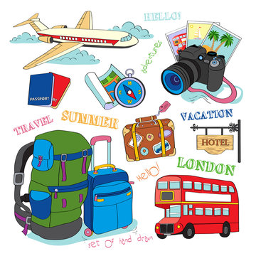 Travel illustration. Vacation icon.