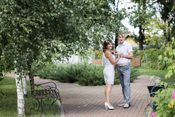 Wedding couple outdoor