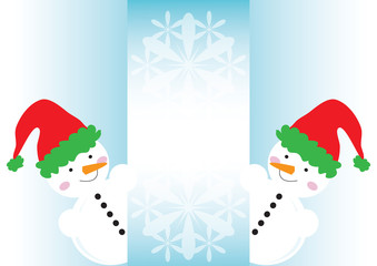 snowmen banner, winter banner