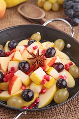 autumn fruits with star anise