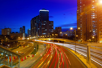 Fototapeta na wymiar downtown skyline at night