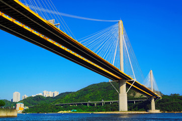 Fototapeta na wymiar Ting Kau bridge, Hong Kong