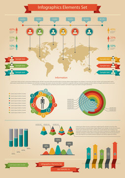 Infographic element. Statistic of population.