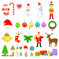 Naklejka premium vector illustration of Christmas vintage icon