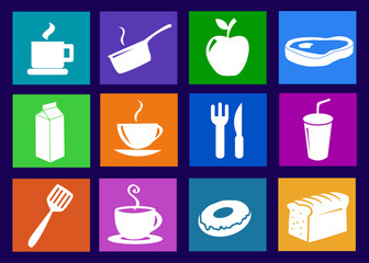 Kitchen and food icons