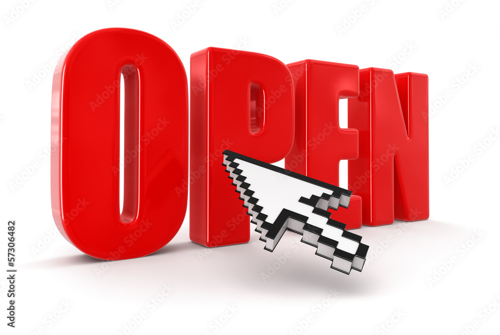 Poster open and cursor (clipping path included)