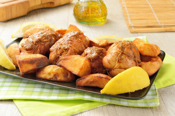Involtini con patate al forno
