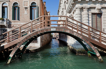 Fototapeta na wymiar Venice, Italy. A bridge over Grand Canal