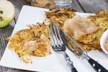 Potato Fritters with Applesauce