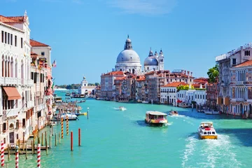 Papier Peint photo Venise Venise, Italie. Grand Canal et Basilique Santa Maria della Salute
