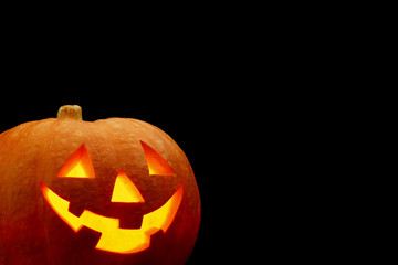 Illuminated halloween pumpkin