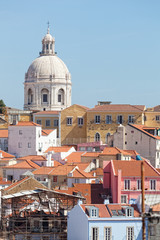 Fototapeta premium Lisbon, view of Alfam's region and Santa Engrassiya's church.