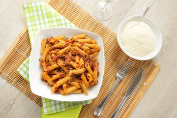 Pasta con le lenticchie e pomodoro